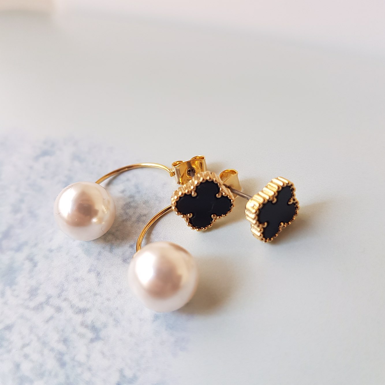 Blooth's Mother-of-Pearl Pearl Two-way Drop Ear