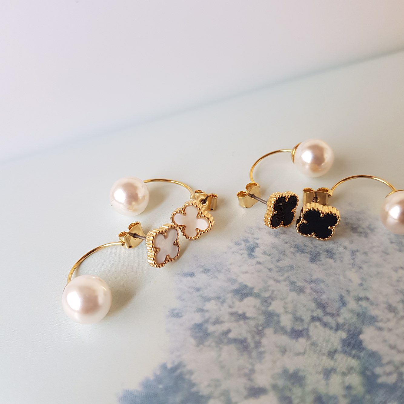 Blooth's Mother-of-Pearl Pearl Two-way Drop Ear