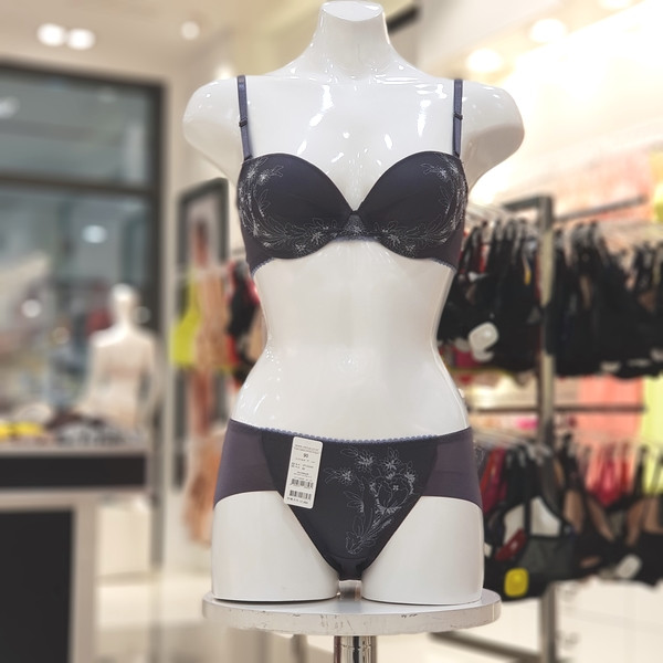 Venus gentle floral gray bra VBRZ004 NB race Four 