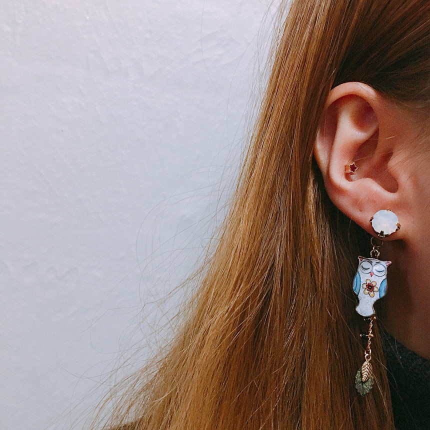 Lucille Owl Earrings Earrings LKJ0272 Stylish and 