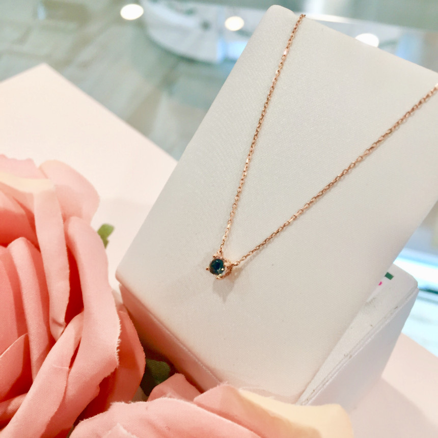 Rose Mont 14K Blue Sapphire Necklace RS0218