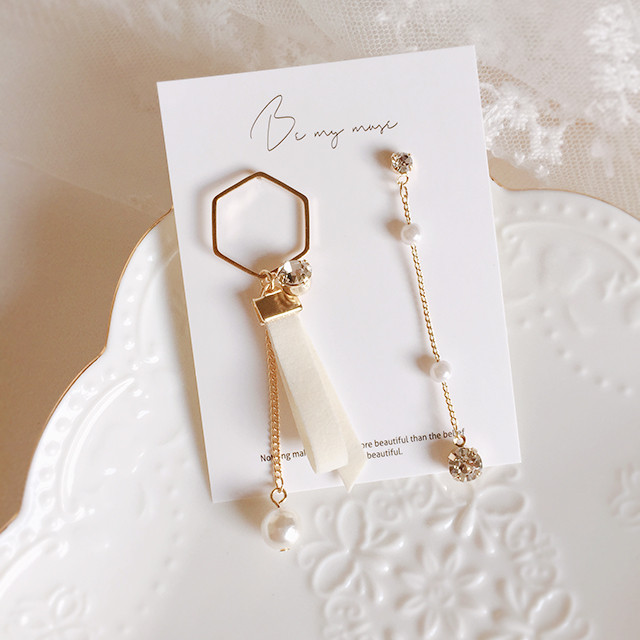 Velvet bootie drop earrings 4 color winter