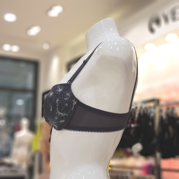 Venus gentle floral gray bra VBRZ004 NB race Four 