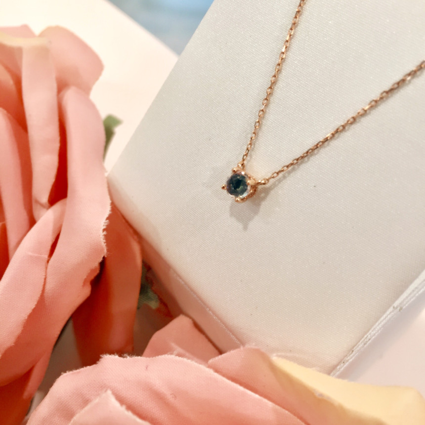 Rose Mont 14K Blue Sapphire Necklace RS0218
