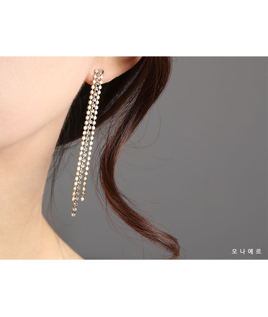 Bold Drop Earrings Antique Cubic Cubic Ears Daily 