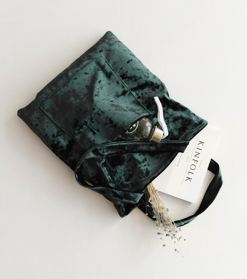 TOTE ECO SHOPPING TRAVEL Shinee Velvet Eco Bag 4CO