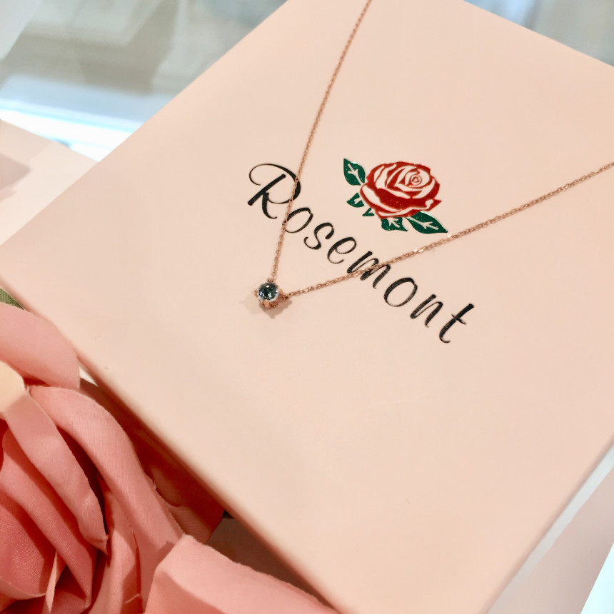 Rose Mont 14K Blue Sapphire Necklace RS0218