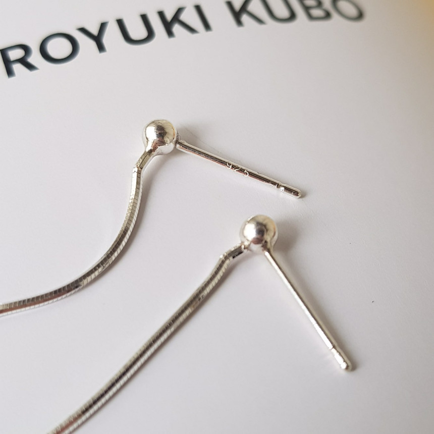 all silver Dosson Basic Ball Drop Earring