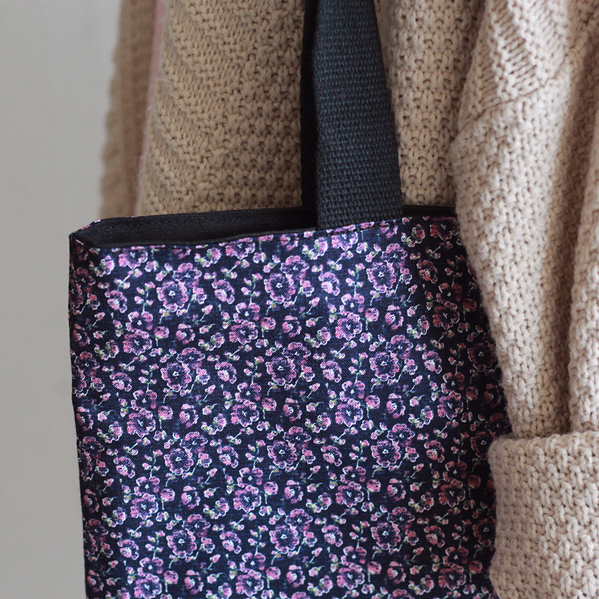 TOTE ECO SHOPPING TRAVEL Purple floral daily Eco B