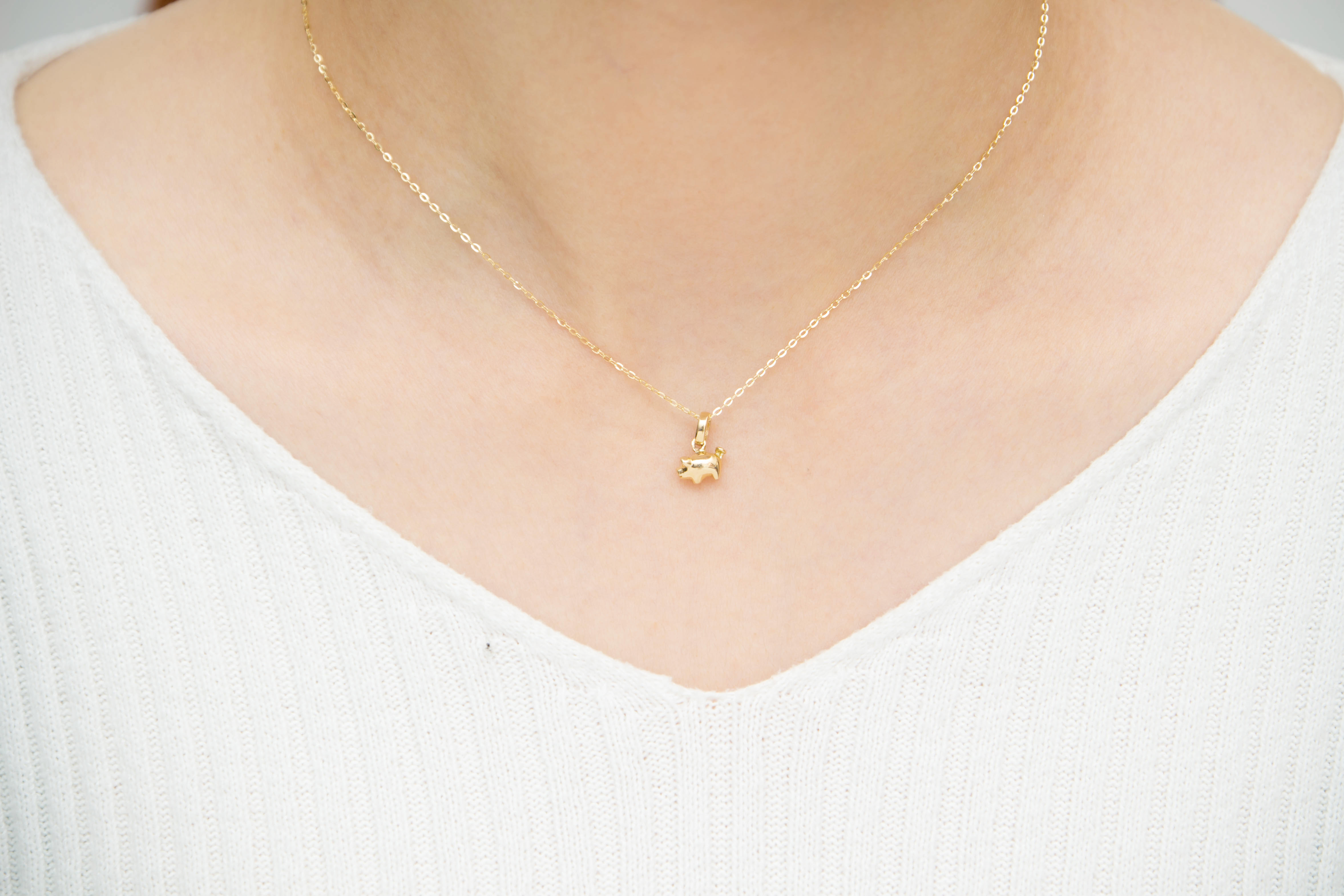 Soft pork necklace 14k gift 14k pendant Significan