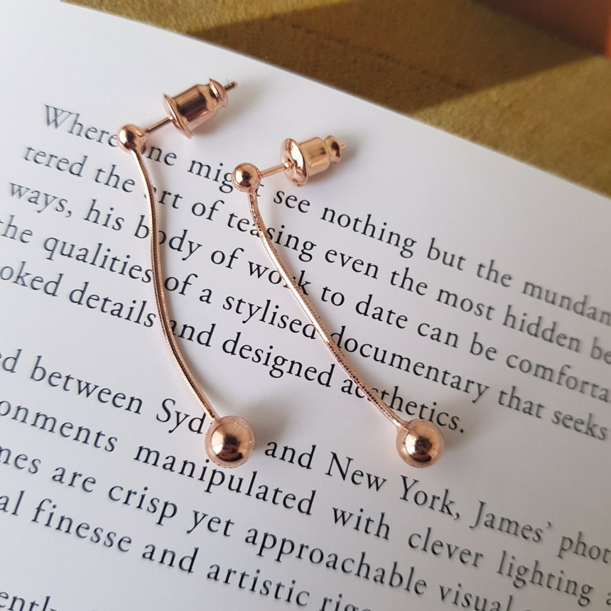 all silver Dosson Basic Ball Drop Earring