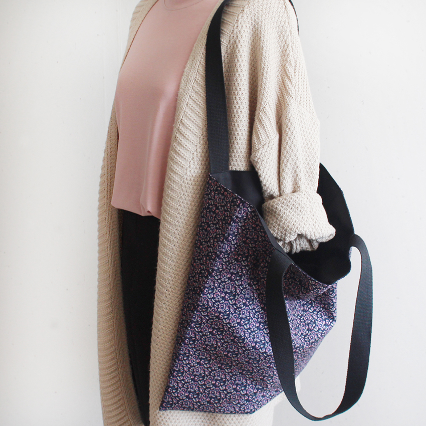 TOTE ECO SHOPPING TRAVEL Purple floral daily Eco B