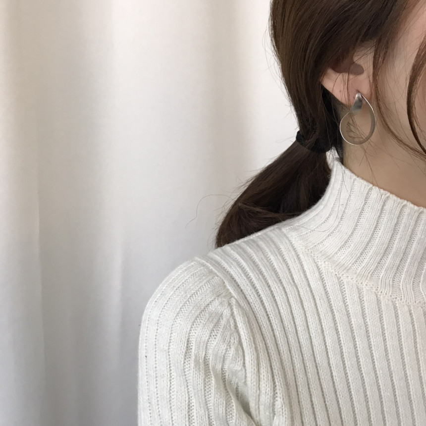 Modern Gold Silver Water Drop Shaped Earrings Fren