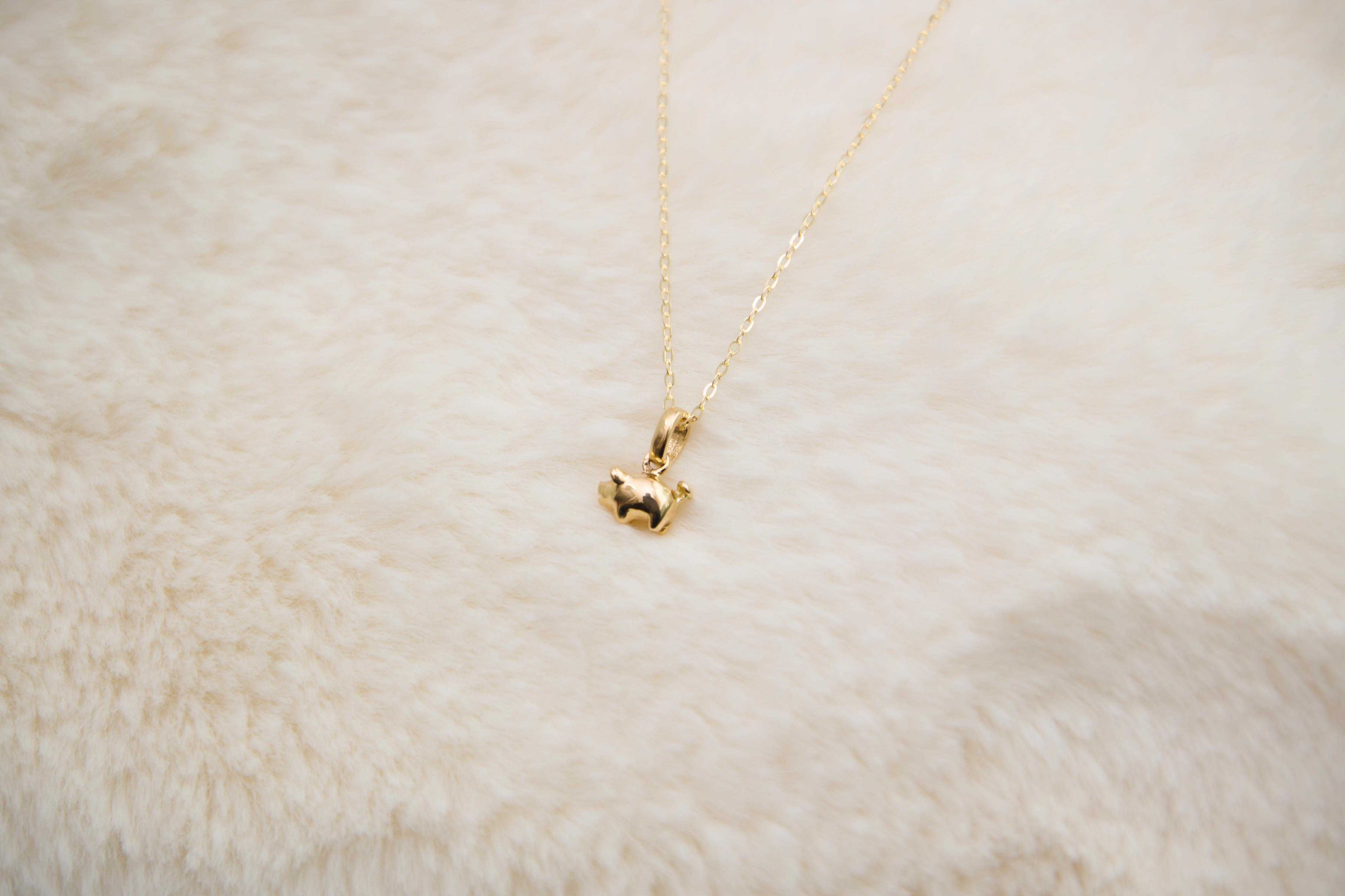 Soft pork necklace 14k gift 14k pendant Significan