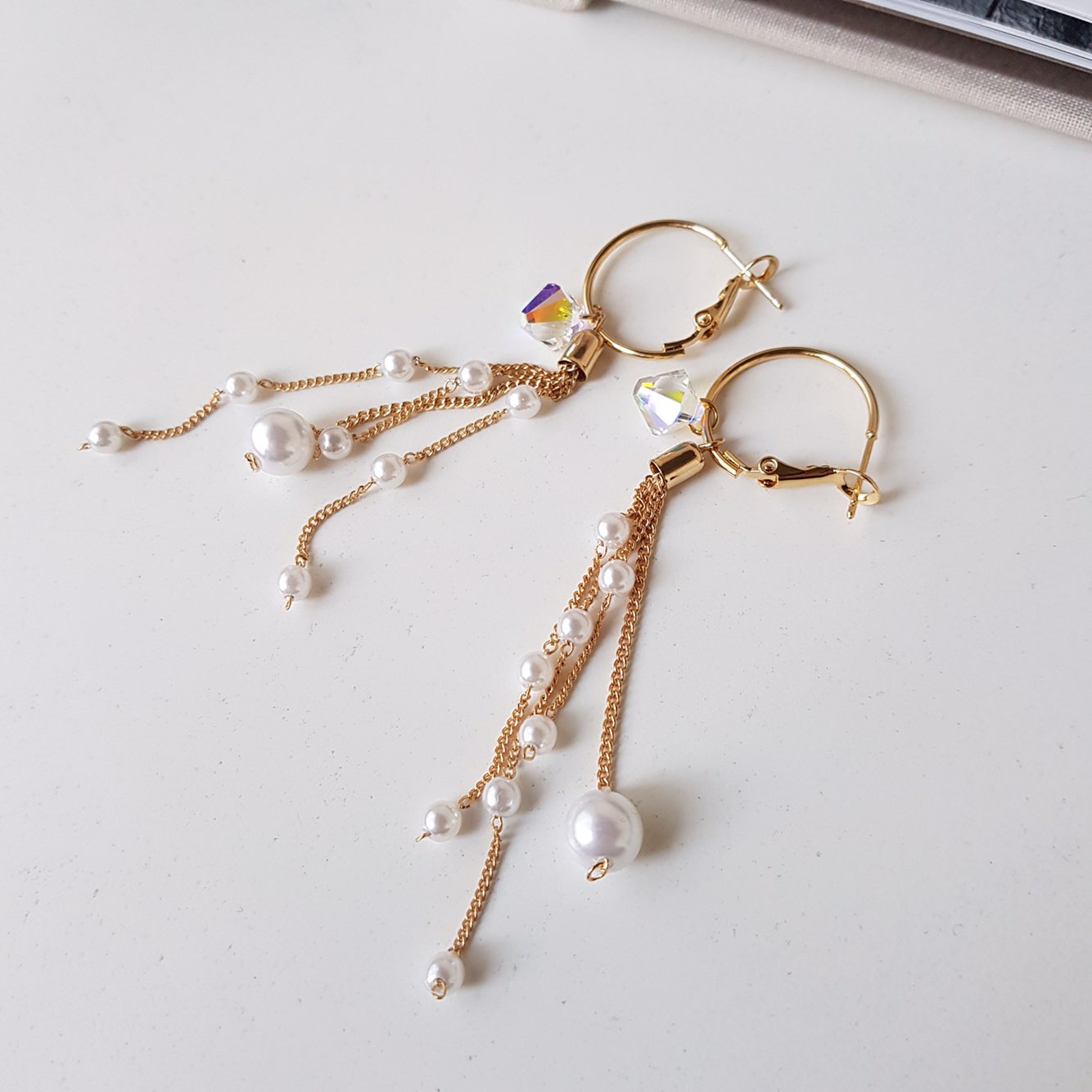 ElloSwal Pearl Drop Earrings Wedding Fashion Cheun