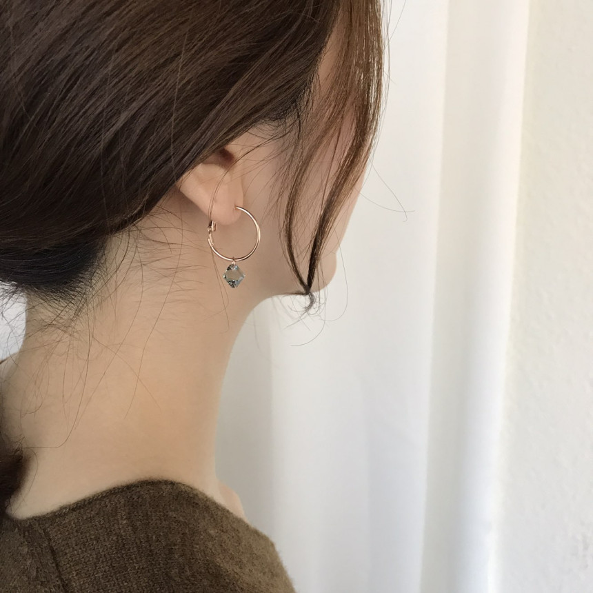 Rosly swallow drop ring earrings 2color date look 