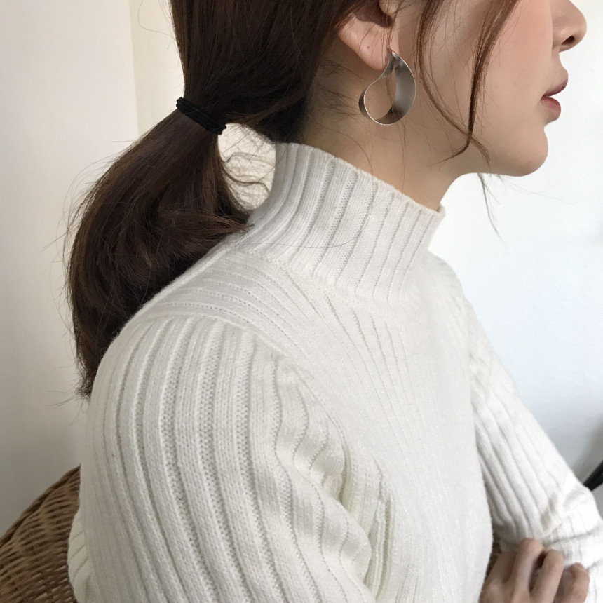 Modern Gold Silver Water Drop Shaped Earrings Fren