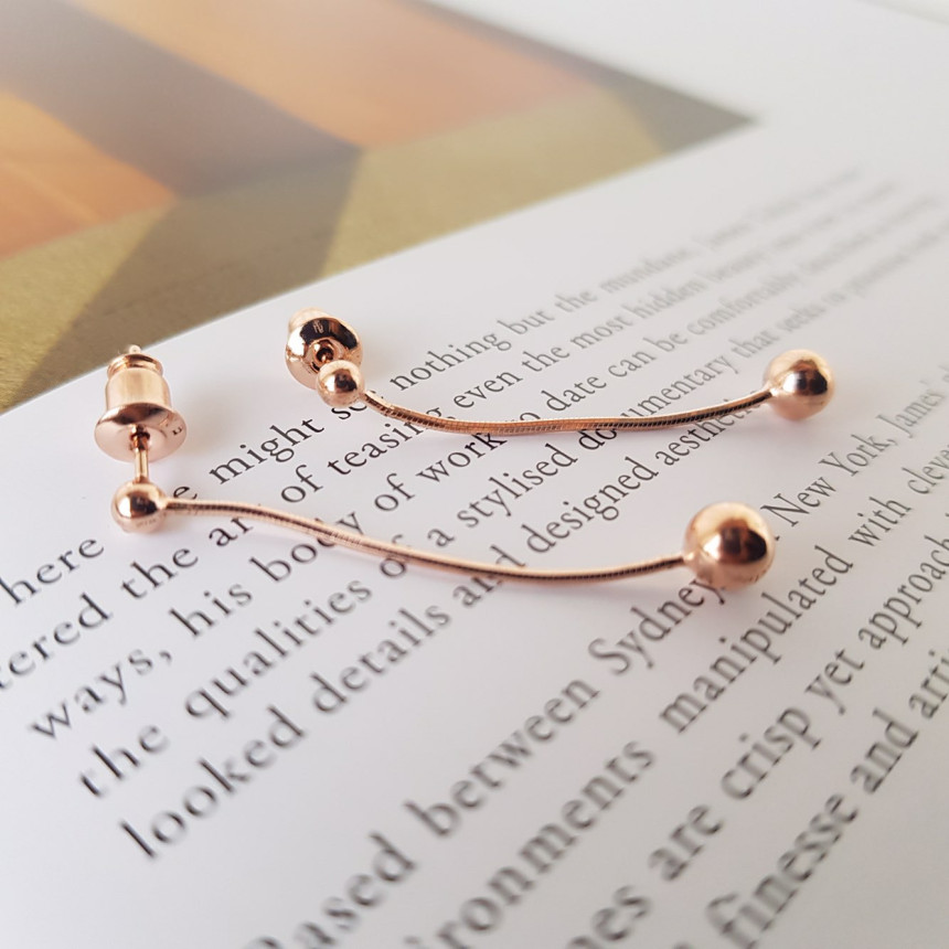 all silver Dosson Basic Ball Drop Earring