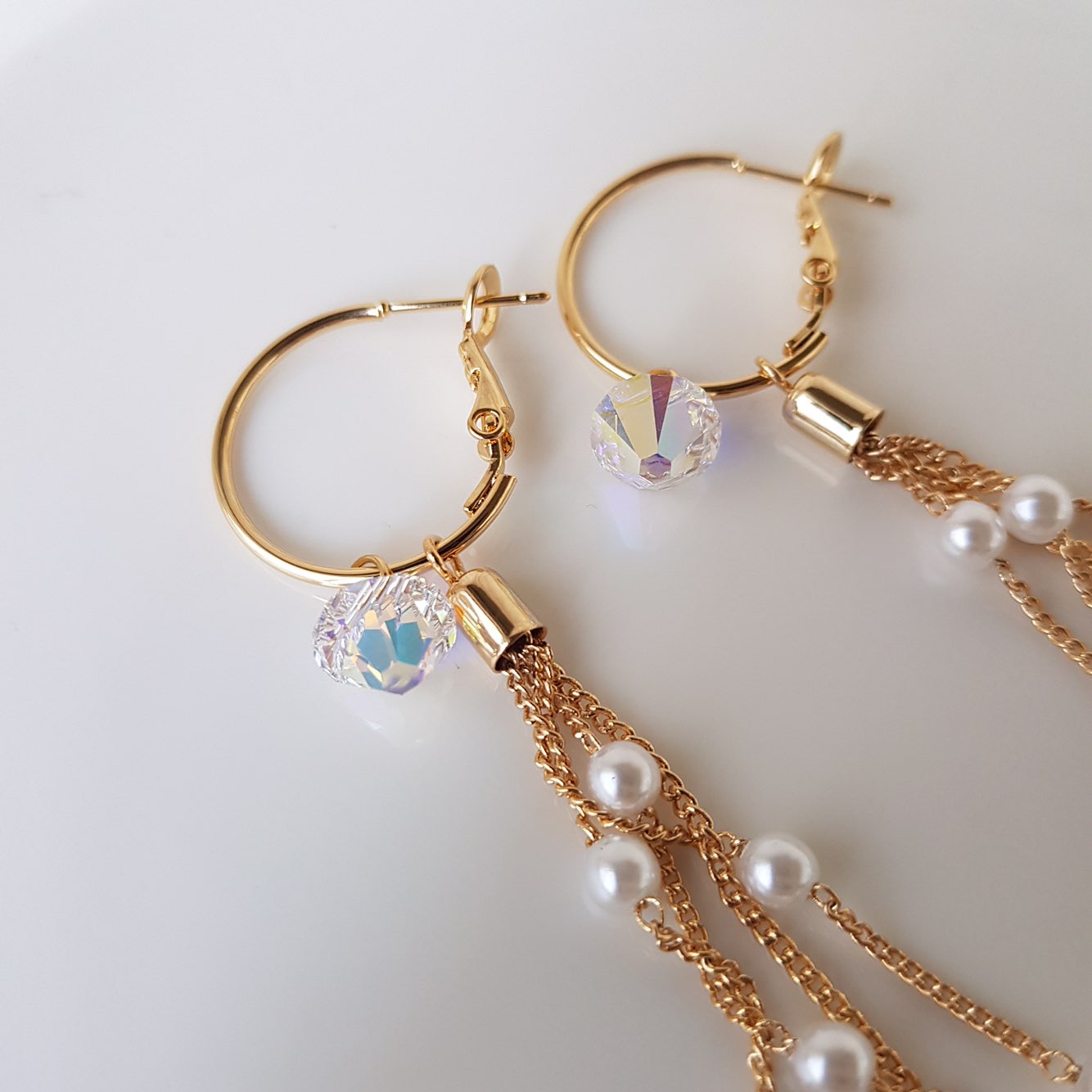 ElloSwal Pearl Drop Earrings Wedding Fashion Cheun