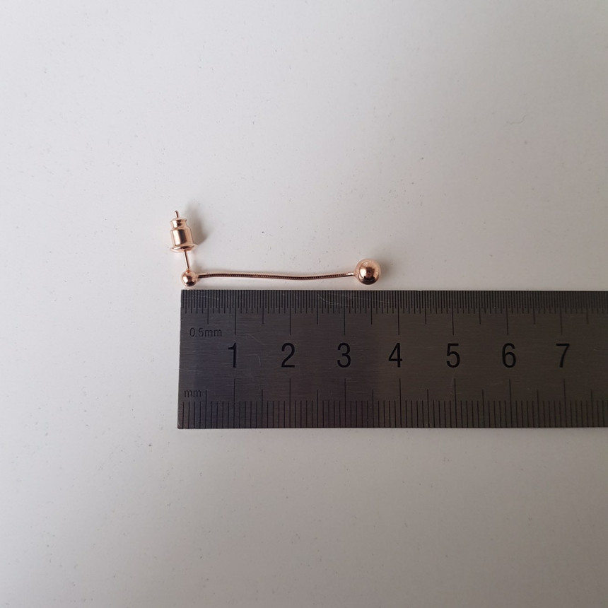 all silver Dosson Basic Ball Drop Earring