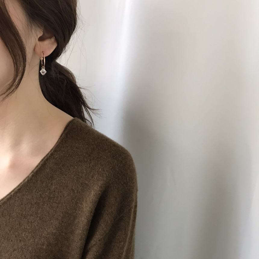 Rosly swallow drop ring earrings 2color date look 