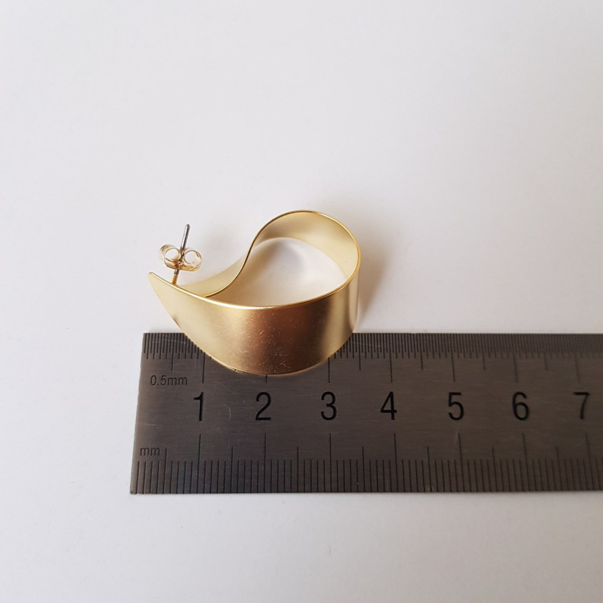 Modern Gold Silver Water Drop Shaped Earrings Fren