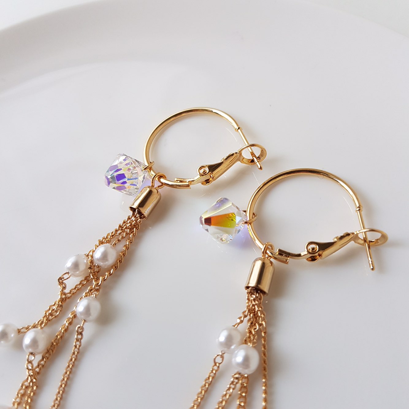 ElloSwal Pearl Drop Earrings Wedding Fashion Cheun