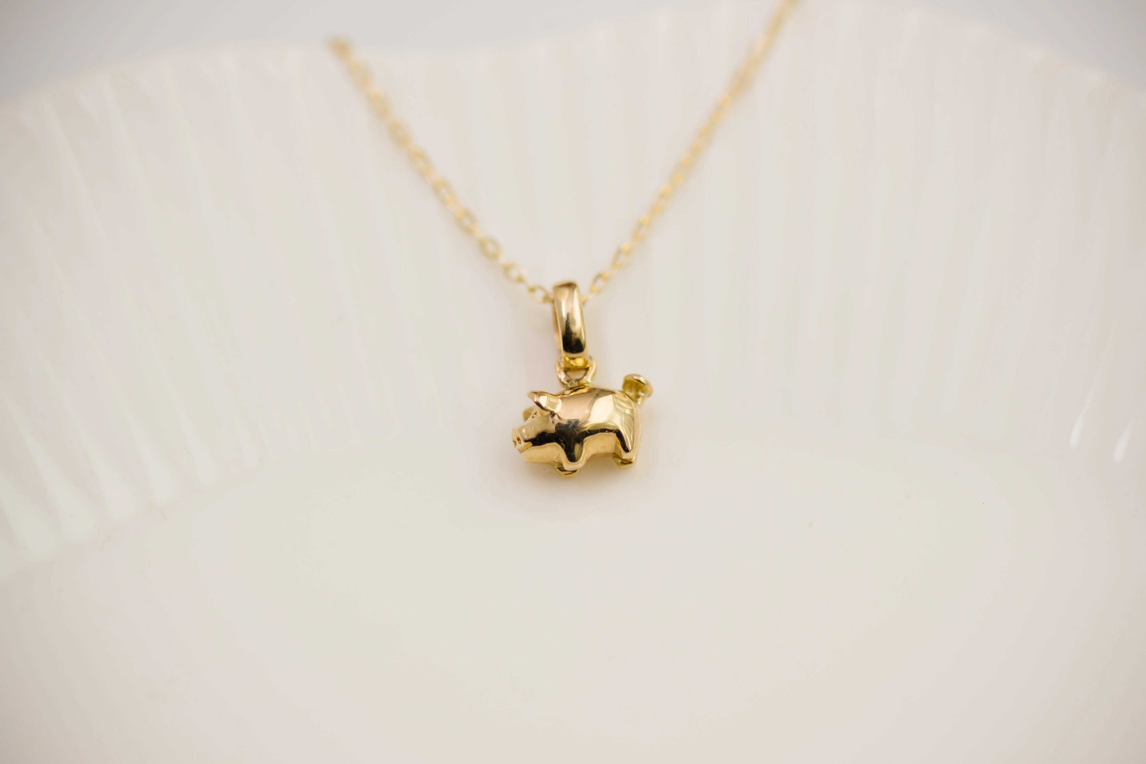 Soft pork necklace 14k gift 14k pendant Significan
