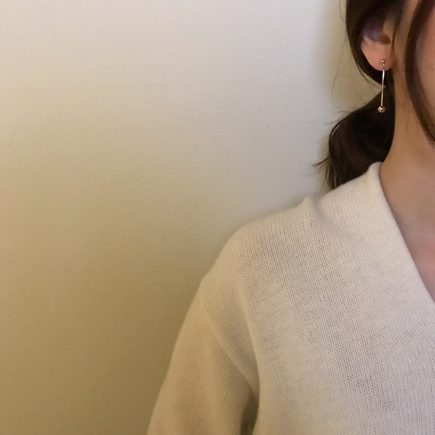 all silver Dosson Basic Ball Drop Earring