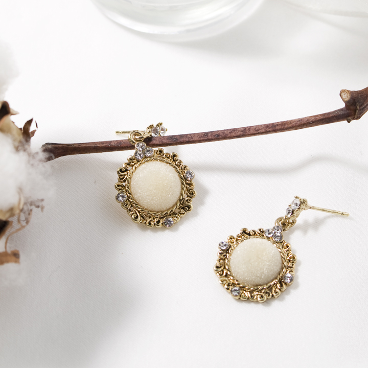 Glam Jewel Bold Drop Earrings Antique Winter Party