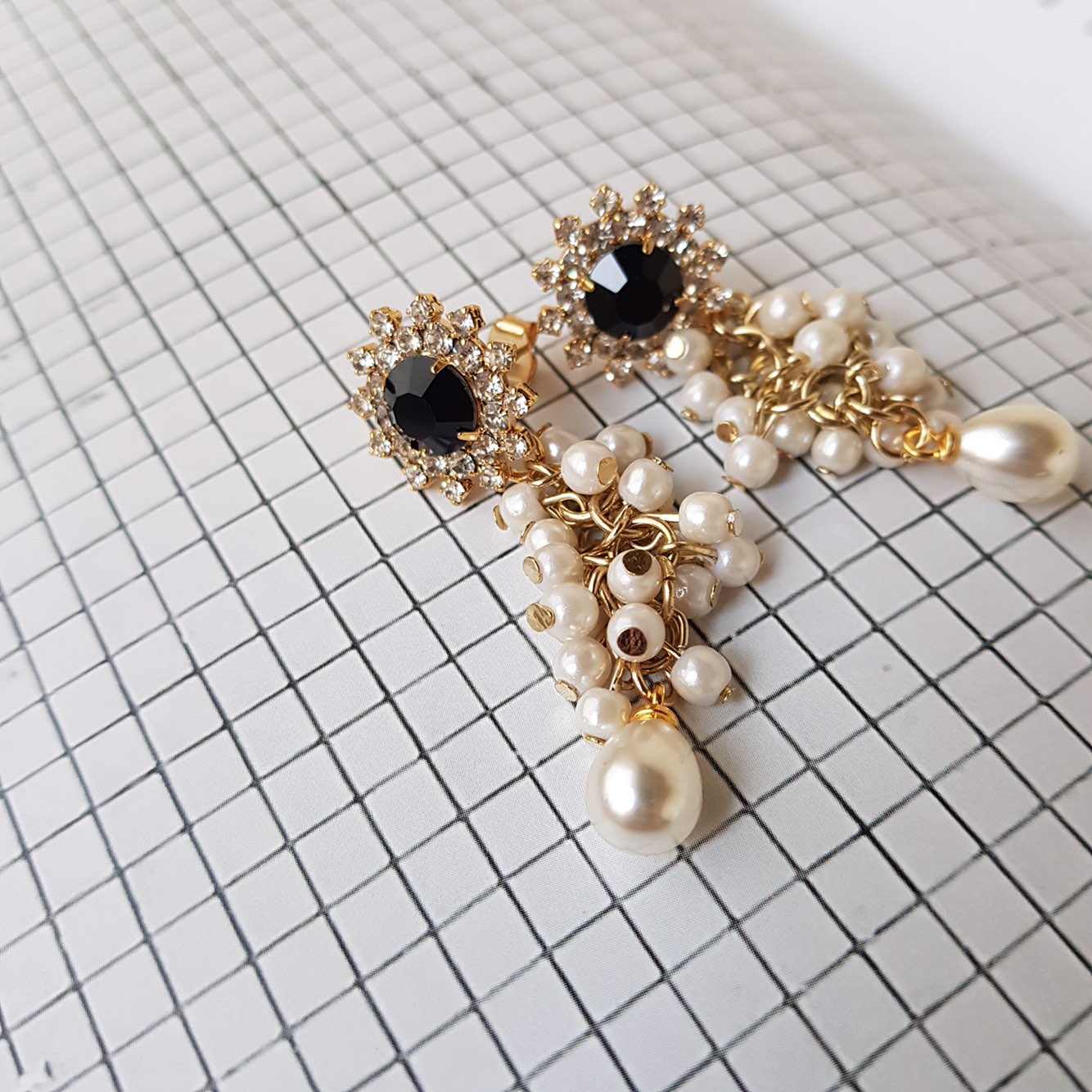 Shatin Swarovski Pearl Drop Earrings Customer Coor