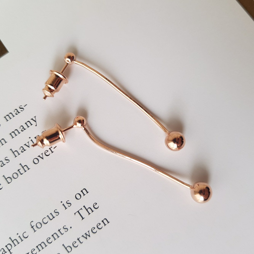 all silver Dosson Basic Ball Drop Earring