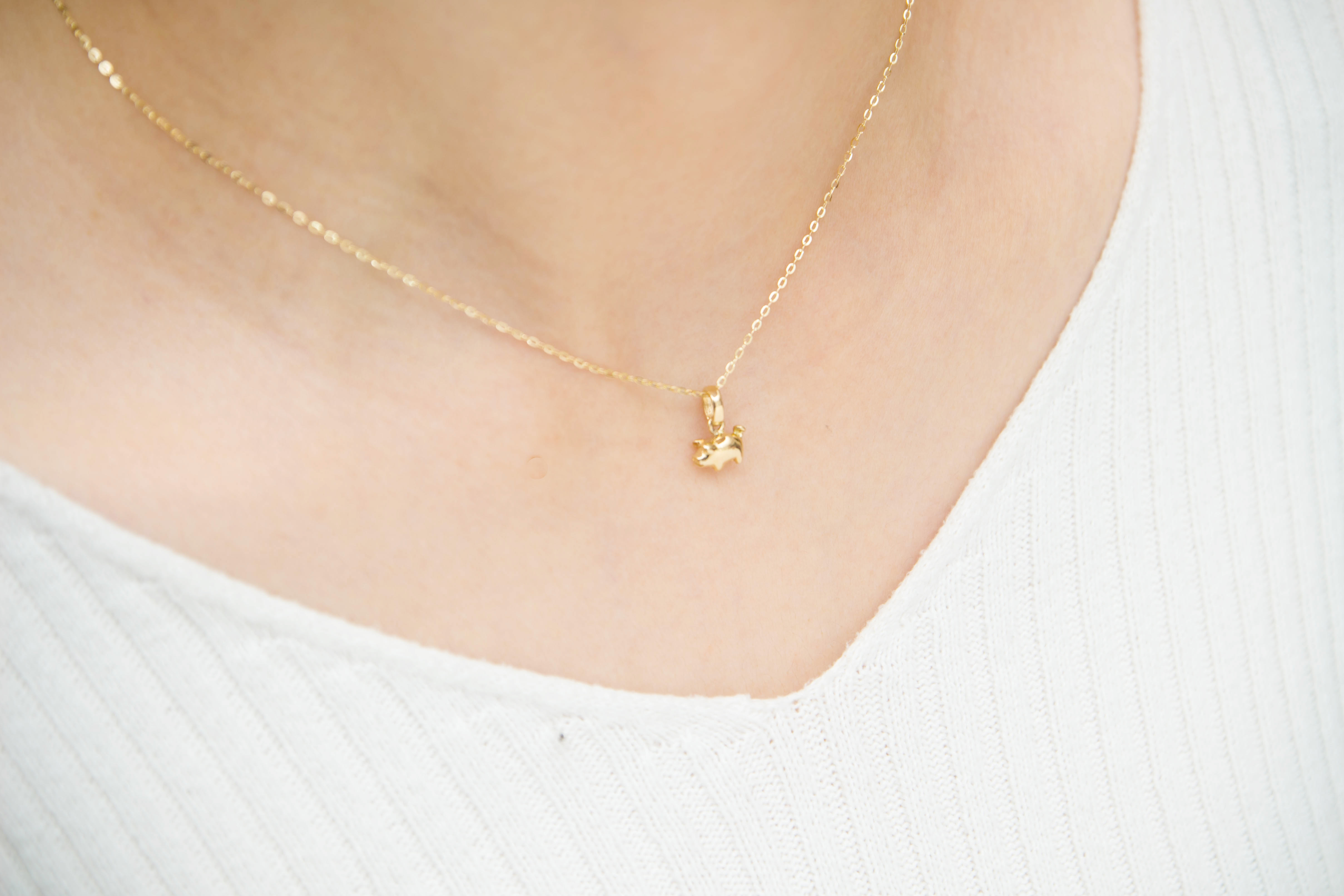Soft pork necklace 14k gift 14k pendant Significan