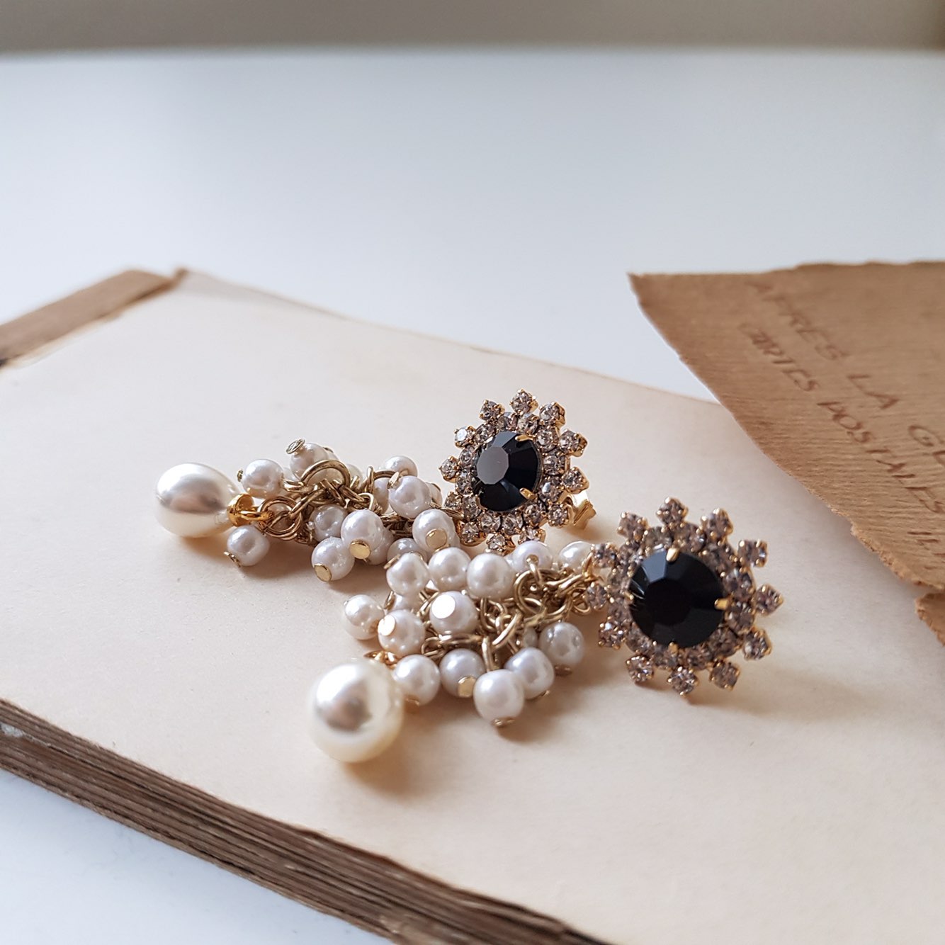 Shatin Swarovski Pearl Drop Earrings Customer Coor