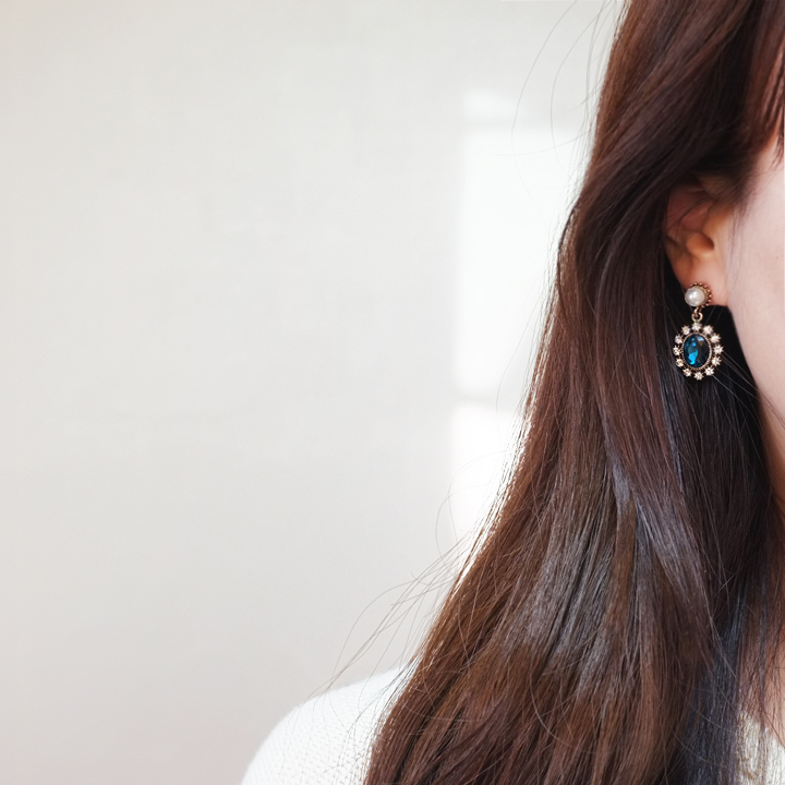 Glam Jewel Bold Drop Earrings Antique Winter Party