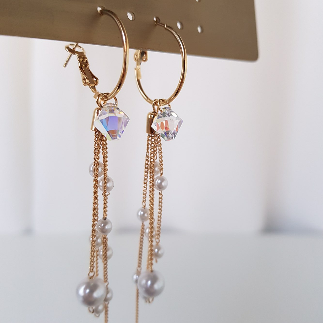 ElloSwal Pearl Drop Earrings Wedding Fashion Cheun