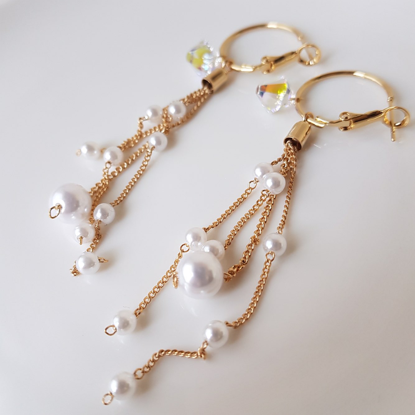 ElloSwal Pearl Drop Earrings Wedding Fashion Cheun