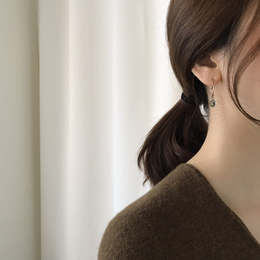 Rosly swallow drop ring earrings 2color date look 