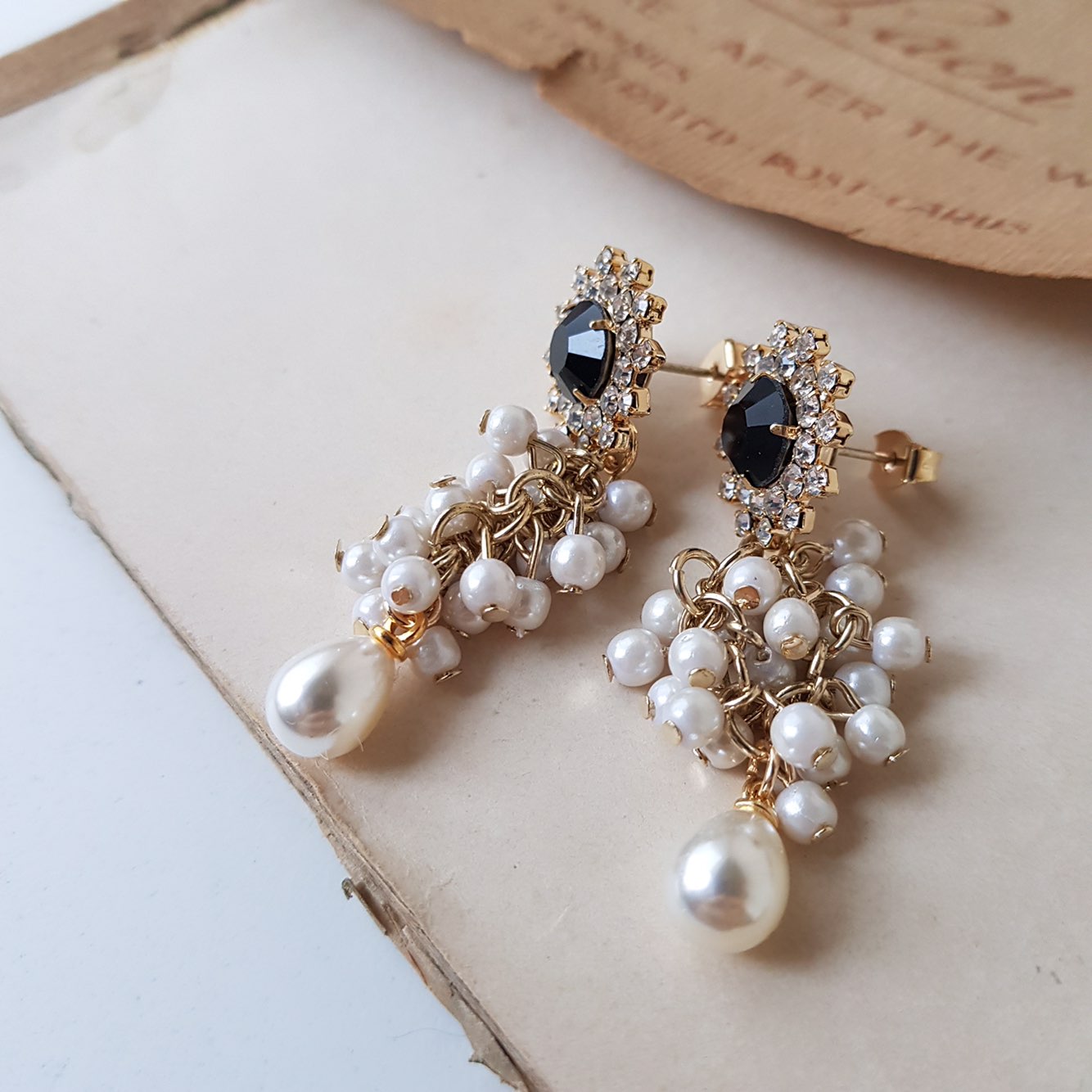 Shatin Swarovski Pearl Drop Earrings Customer Coor