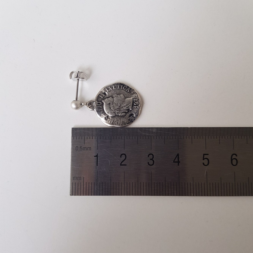 Vintage coin antique drop earrings 2color minimali