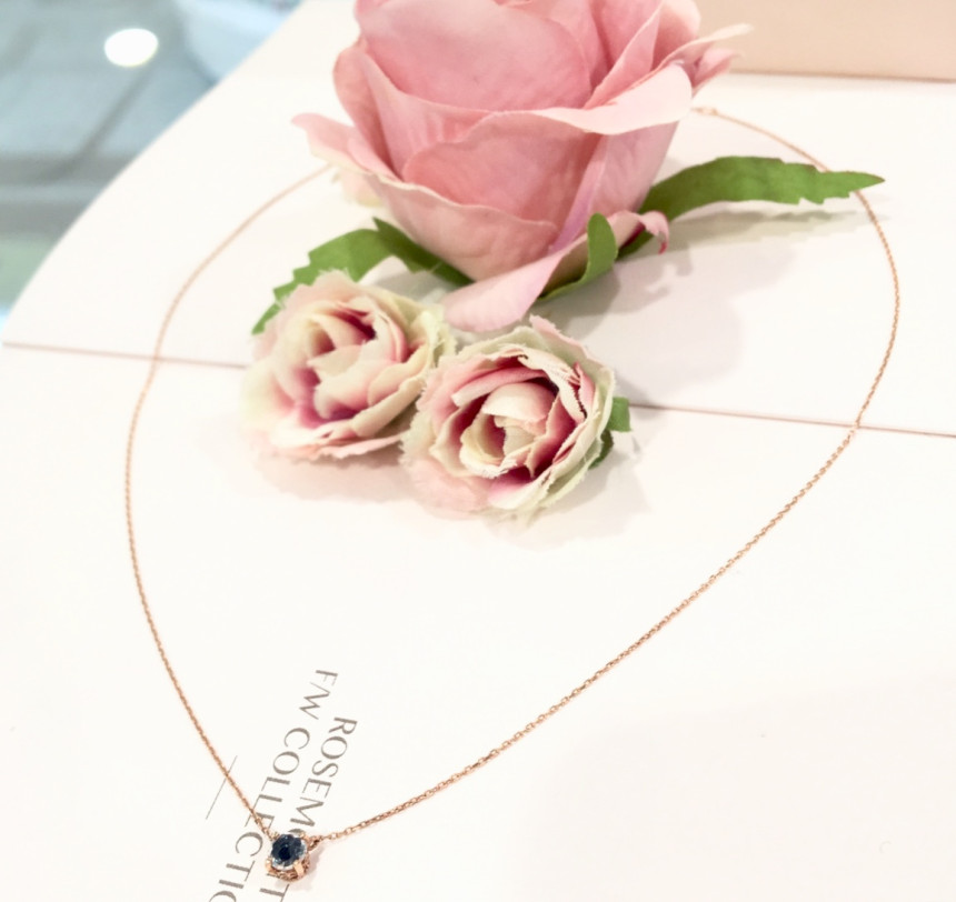 Rose Mont 14K Blue Sapphire Necklace RS0218