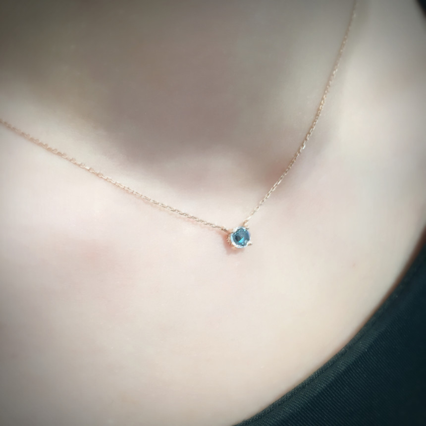 Rose Mont 14K Blue Sapphire Necklace RS0218