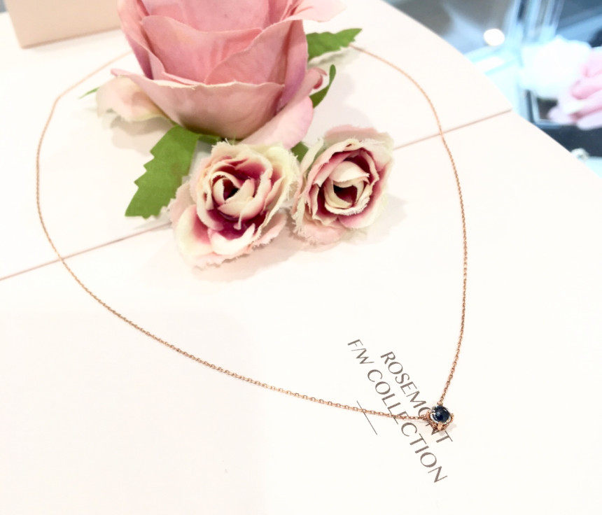Rose Mont 14K Blue Sapphire Necklace RS0218