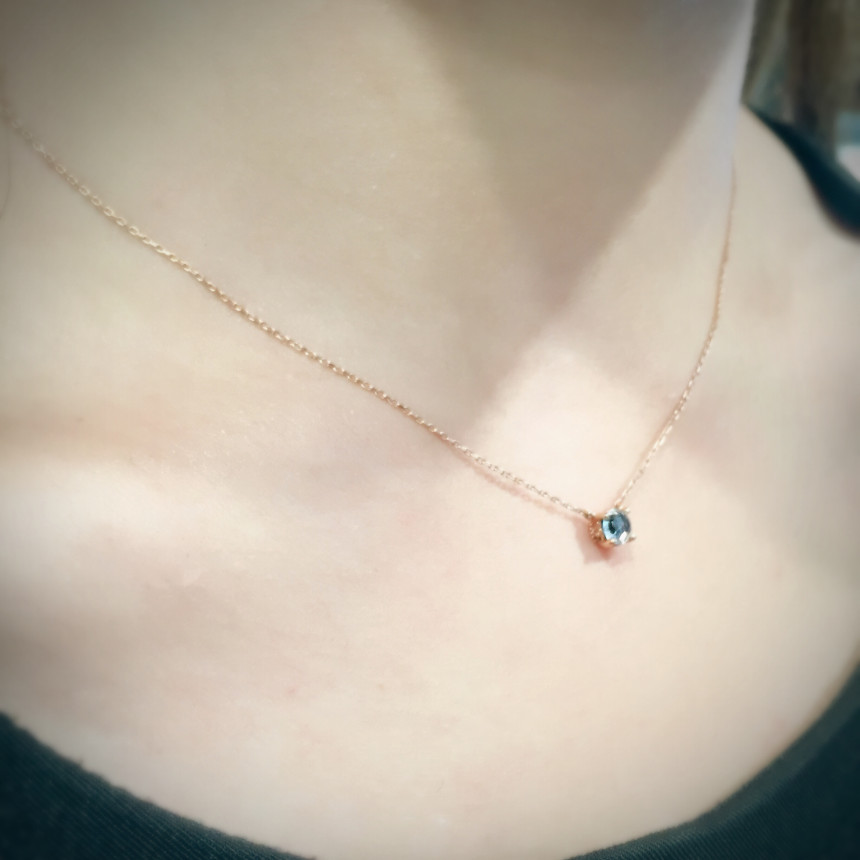 Rose Mont 14K Blue Sapphire Necklace RS0218