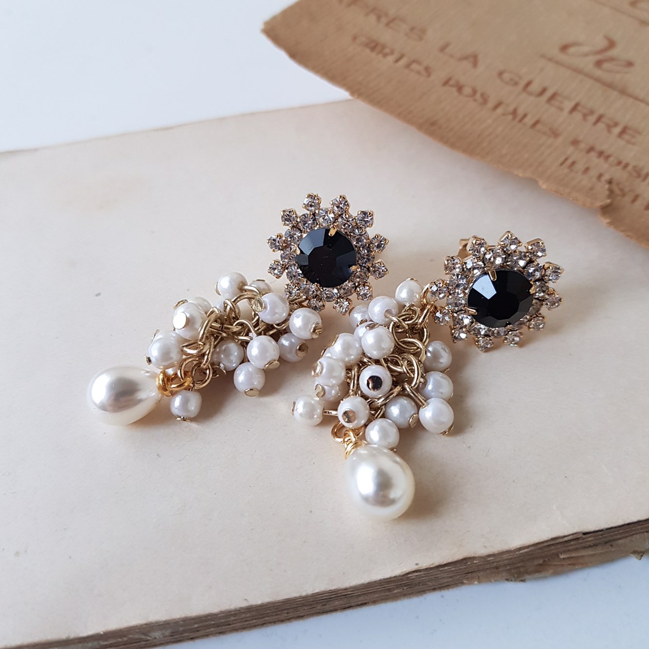Shatin Swarovski Pearl Drop Earrings Customer Coor