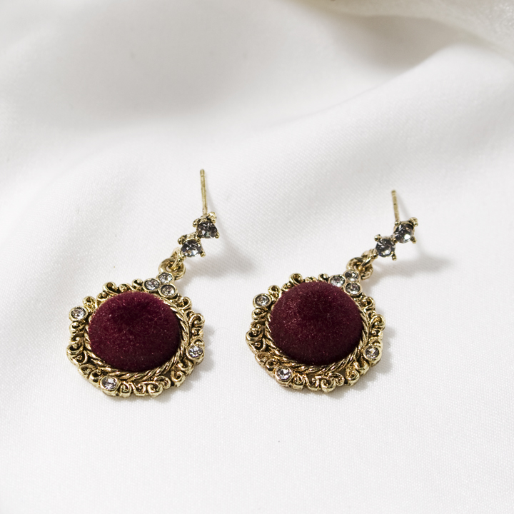 Glam Jewel Bold Drop Earrings Antique Winter Party