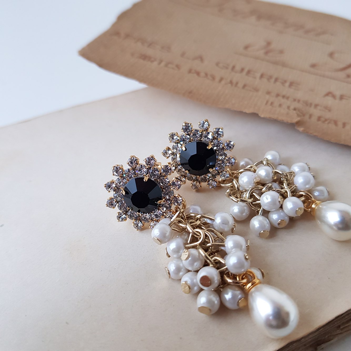 Shatin Swarovski Pearl Drop Earrings Customer Coor