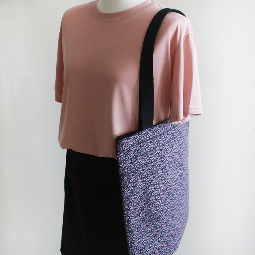 TOTE ECO SHOPPING TRAVEL Purple floral daily Eco B