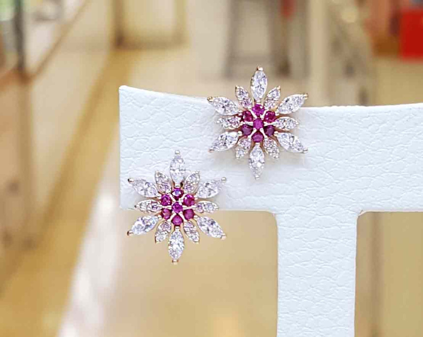 Volare lubi snow flake earrings SPE310 Elegantly r