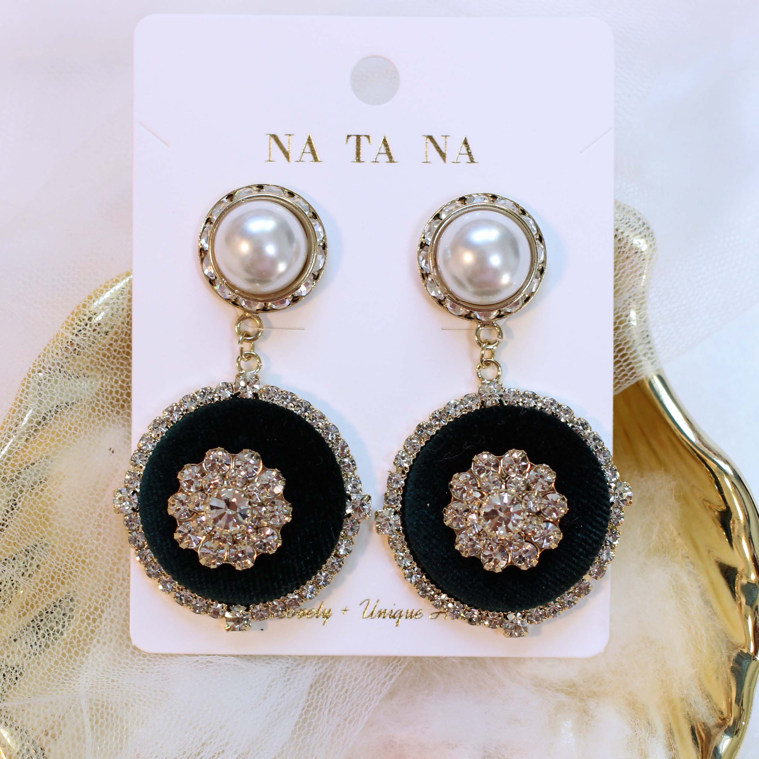 High Quality Party Cubic Bold Drop Earrings 2color